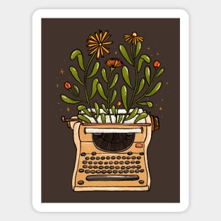 Typewriter Bloom Magnet